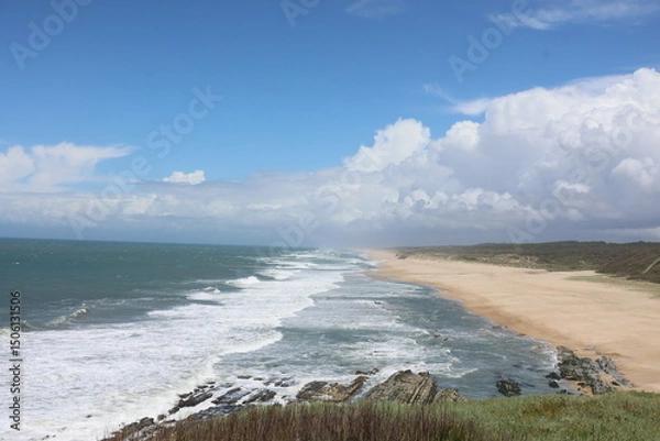 Fototapeta Ocean waves on the beach