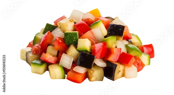 Obraz Diced vegetables for cooking