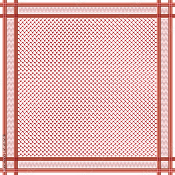 Obraz Ghutrah also known as Keffiyeh or Shmag along with the agal and skull cap. These items of clothing are usually worn by men as a traditional head-dress in Arab Countries.