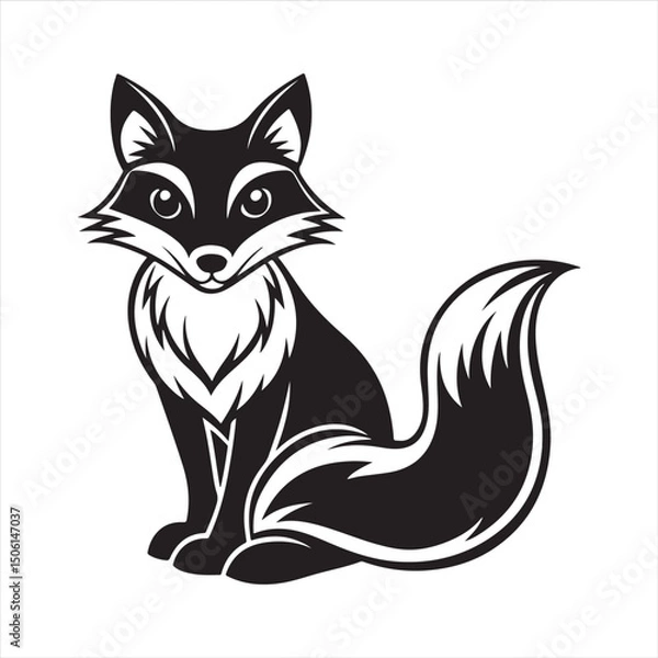 Obraz red fox vector art illustration