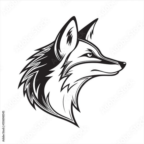 Obraz red fox vector art illustration