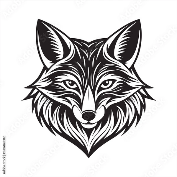 Obraz red fox vector art illustration