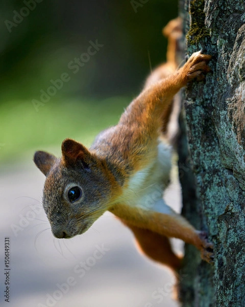 Fototapeta Squirrel on the tree