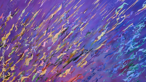 Fototapeta Abstract Colorful Confetti, Party Background 3D illustration