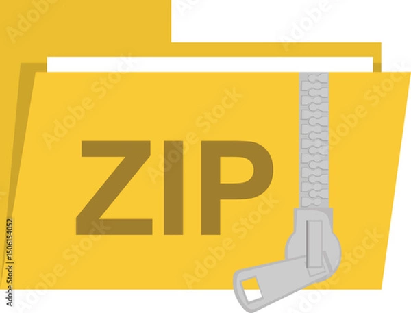 Obraz vector illustration icon zip computer folder file