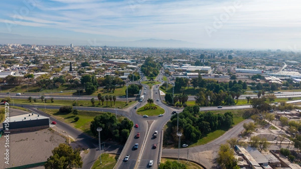 Obraz Aerial view of the City of San Juan, Argentina. (Cuyo)