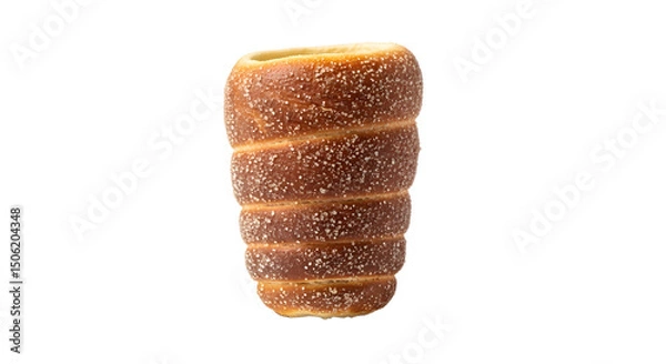 Obraz Chimney cake with sugar on white background