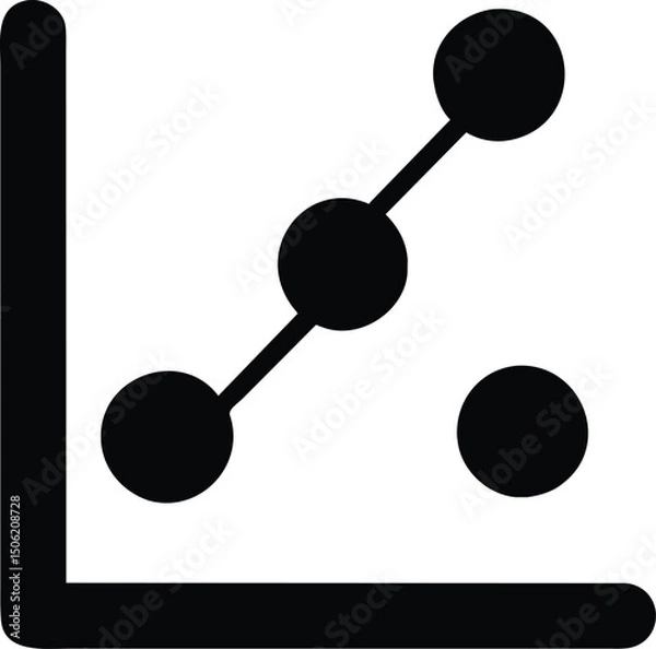 Obraz Growth Chart Graph Icon Data Points Increase