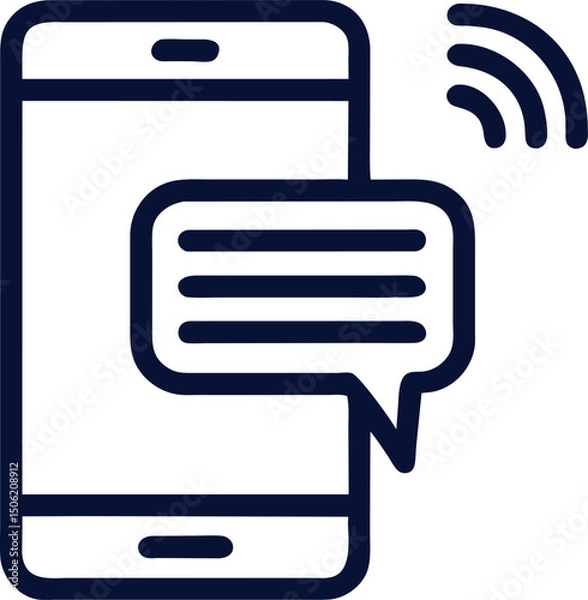 Obraz Mobile Phone Message Notification Icon