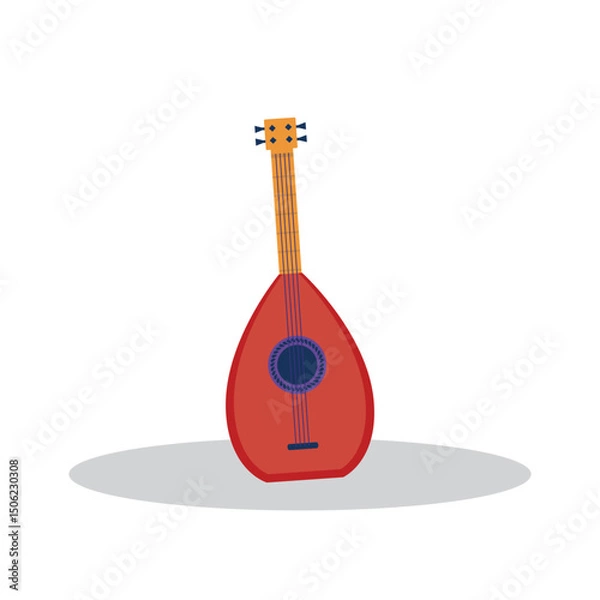 Obraz musical lute icon illustration