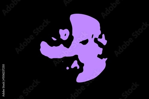 Fototapeta abstract liquid shape object on black background