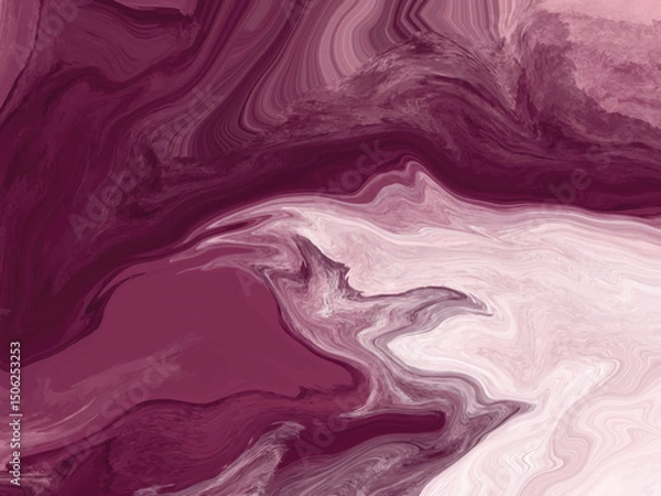 Fototapeta Marble effect texture with a liquid background wallpaper, creating a high-quality abstract fluid design, Maroon marble textured background design, Atmospheric Watercolor Splashes with Maroon Marble