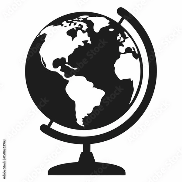 Fototapeta globe on white background