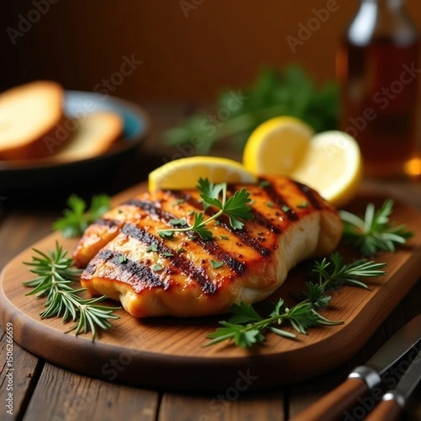 Obraz grilled salmon steak