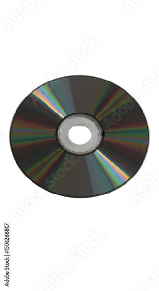 Obraz Isolated CD Disc With Transparent Background Showing Data Storage Media