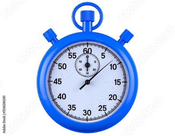 Obraz Blue stopwatch transparent background