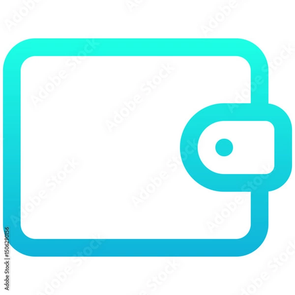 Obraz Wallet For Mobile Apps Interface Icon, E Wallet Vector Icon, Lineal Gradient Style Isolated Vector Icon. 