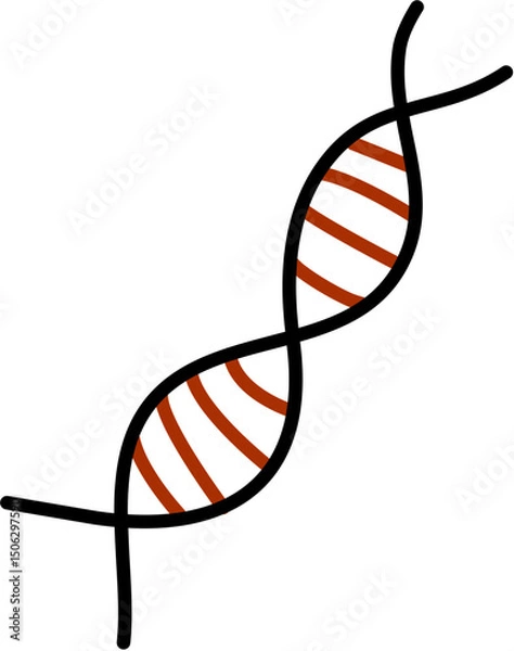 Obraz Stylized double helix DNA strand illustration
