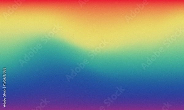 Fototapeta Pastel colored with White Gradient Blurred with Grainy Noise Texture background. Abstract pink, purple, blue, yellow, and teal colorful design.