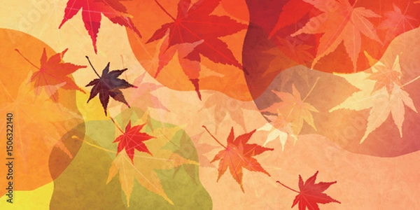 Fototapeta 紅葉　もみじ　秋　背景	