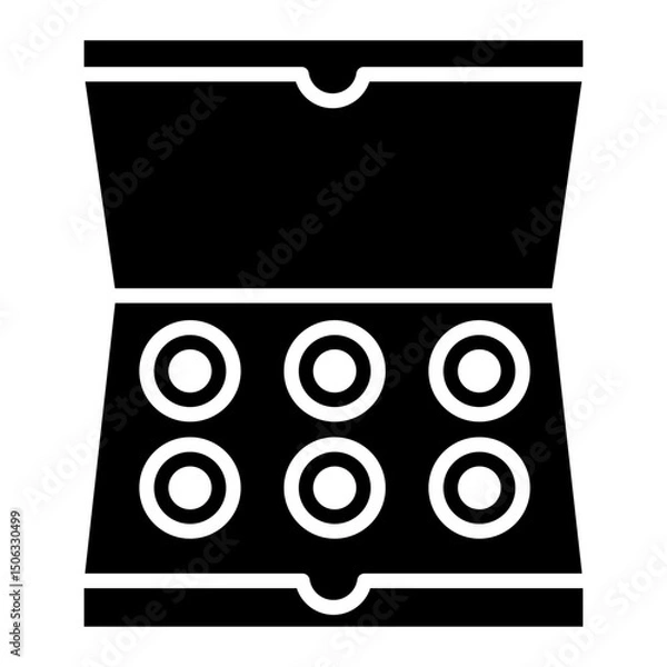 Obraz donuts box icon