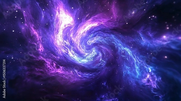 Obraz Cosmic nebula swirling, vibrant colors, deep space background