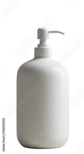 Obraz Isolated White Soap Dispenser Bottle With Pump On Transparent Background