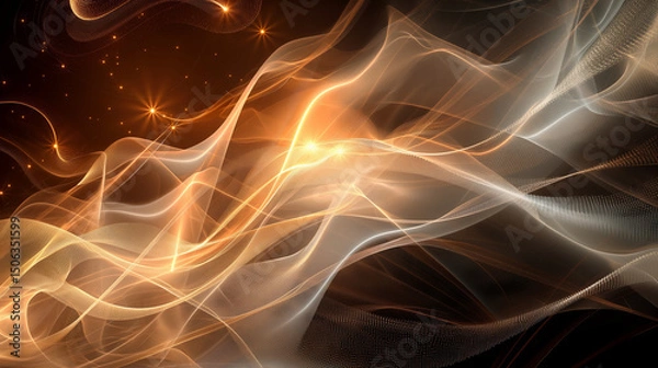 Fototapeta circuit lines forming DNA helix, white and blue tech poster background