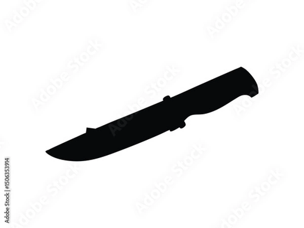 Obraz  black knife icon graphic isolated on white background
