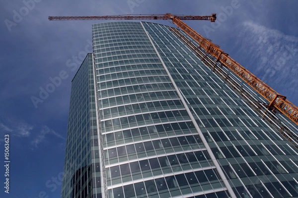 Obraz Topping out Construction of a Skyscraper