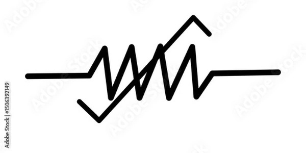 Fototapeta Variable Resistor Wiping Contact Symbol