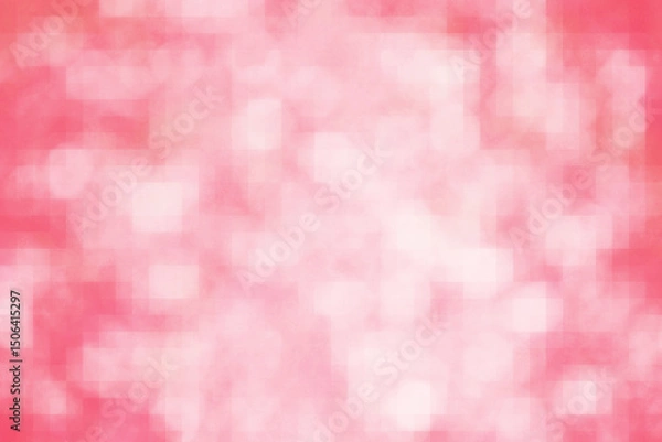 Obraz 	ピンクと白のグラデーション背景にモザイク柄が重なったかわいい抽象イメージアートテクスチャー