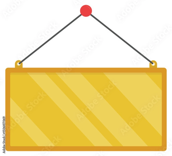 Fototapeta Golden signboard icon isolated on white background.