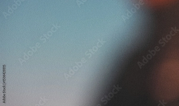 Obraz White blue gray blurred abstract gradient metallic effect on dark grainy background, glowing light, large banner size