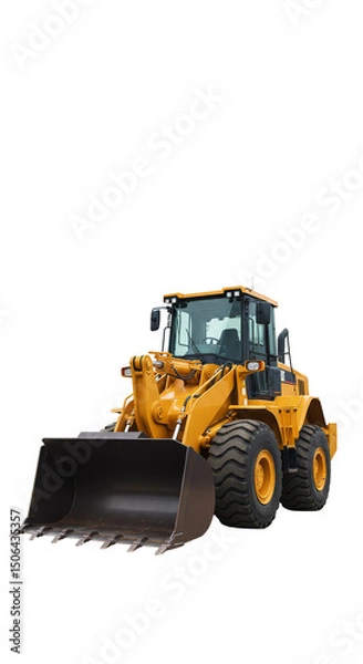 Obraz Yellow Construction Loader With Shovel Isolated on Transparent Background Photo
