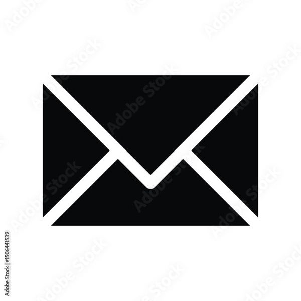 Fototapeta Mail icon vector illustration, message, envelope symbol isolated on transparent background,	
