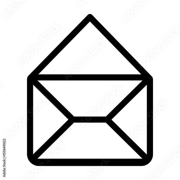 Fototapeta Mail icon, message, envelope symbol isolated on transparent background, email PNG, 郵便, メールアイコン,	