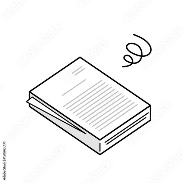 Obraz アナログな書類の山、残業のイメージベクターイラスト