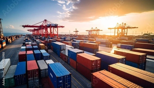 Fototapeta コンテナ