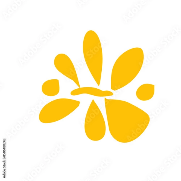 Obraz orange splash vector