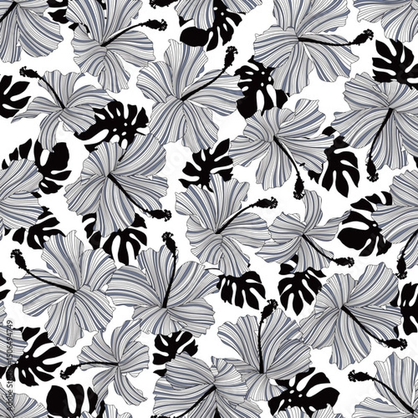 Fototapeta Abstract floral pattern perfect for textile design,