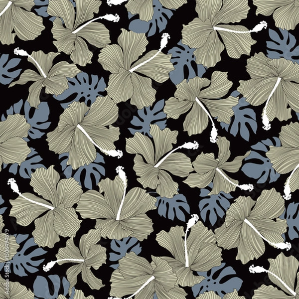 Fototapeta Abstract floral pattern perfect for textile design,