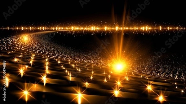 Fototapeta Abstract light wave background.Based on Generative AI