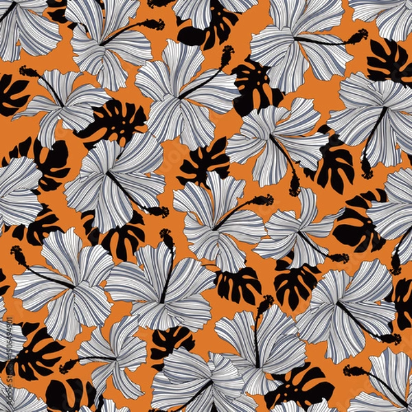 Fototapeta Abstract floral pattern perfect for textile design,
