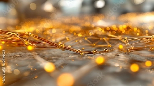 Fototapeta Abstract light wave background.Based on Generative AI