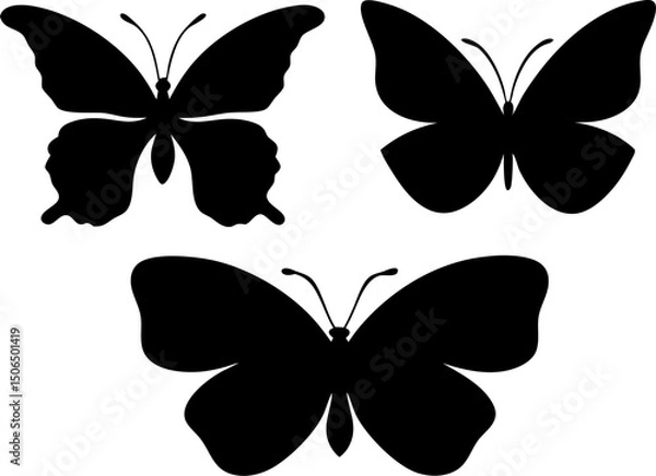 Fototapeta set of vector butterflies isolated