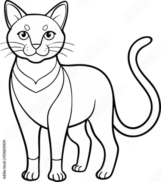 Fototapeta vector illustration of a cat