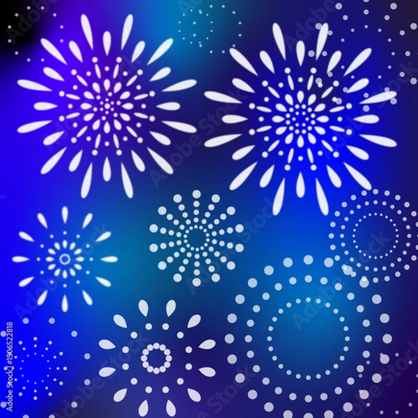 Fototapeta 打ち上げ花火のイラスト