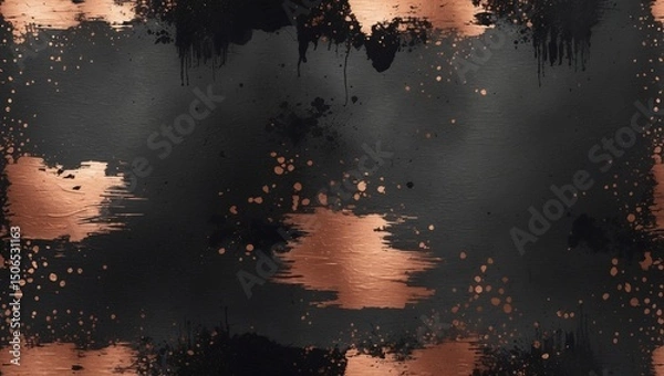 Obraz Abstract Rose Gold And Black Grunge Texture Background
