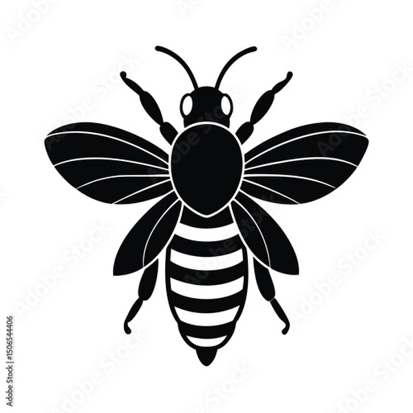 Obraz Buzzing Bee Vector Silhouette